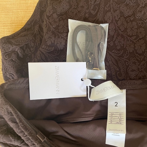NWT Zimmermann Acacia 1pc Textured Bandeau Swimsuit - Size 2 - Picture 9 of 11